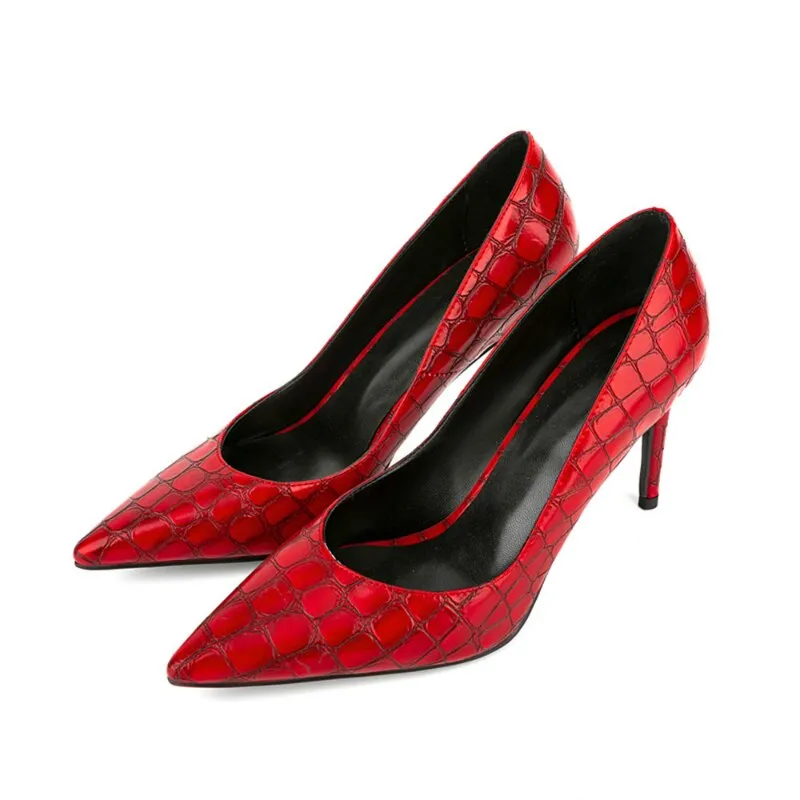 Plaid Pointy Thin High-Heel Shoes