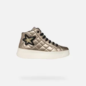 Platinum high top sneaker with star JMikiroshi