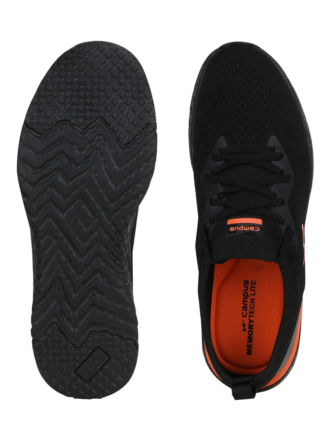 PRIX PRO Black Men's Running Shoes