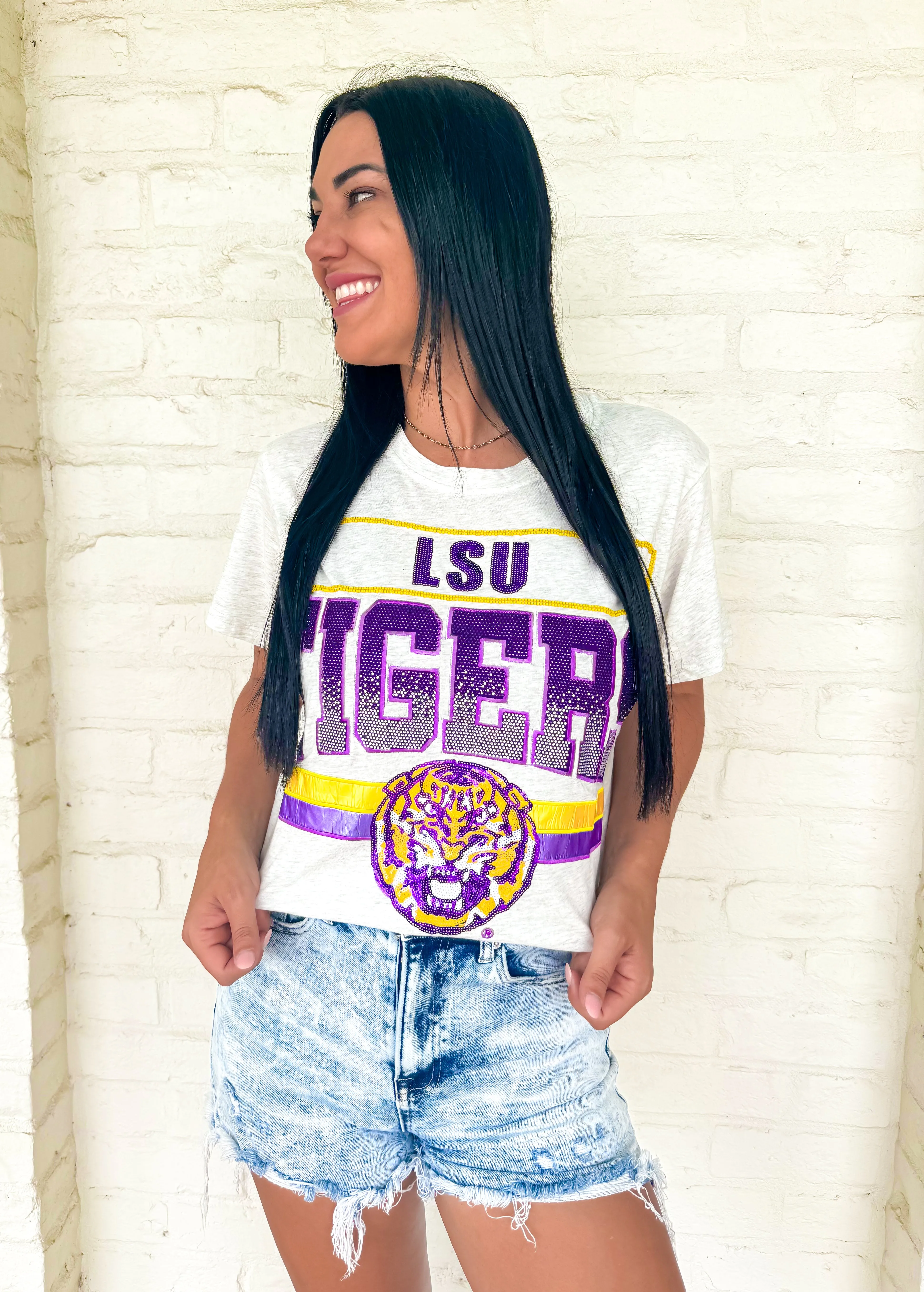 Queen Of Sparkles LSU Tigers Vintage Tee