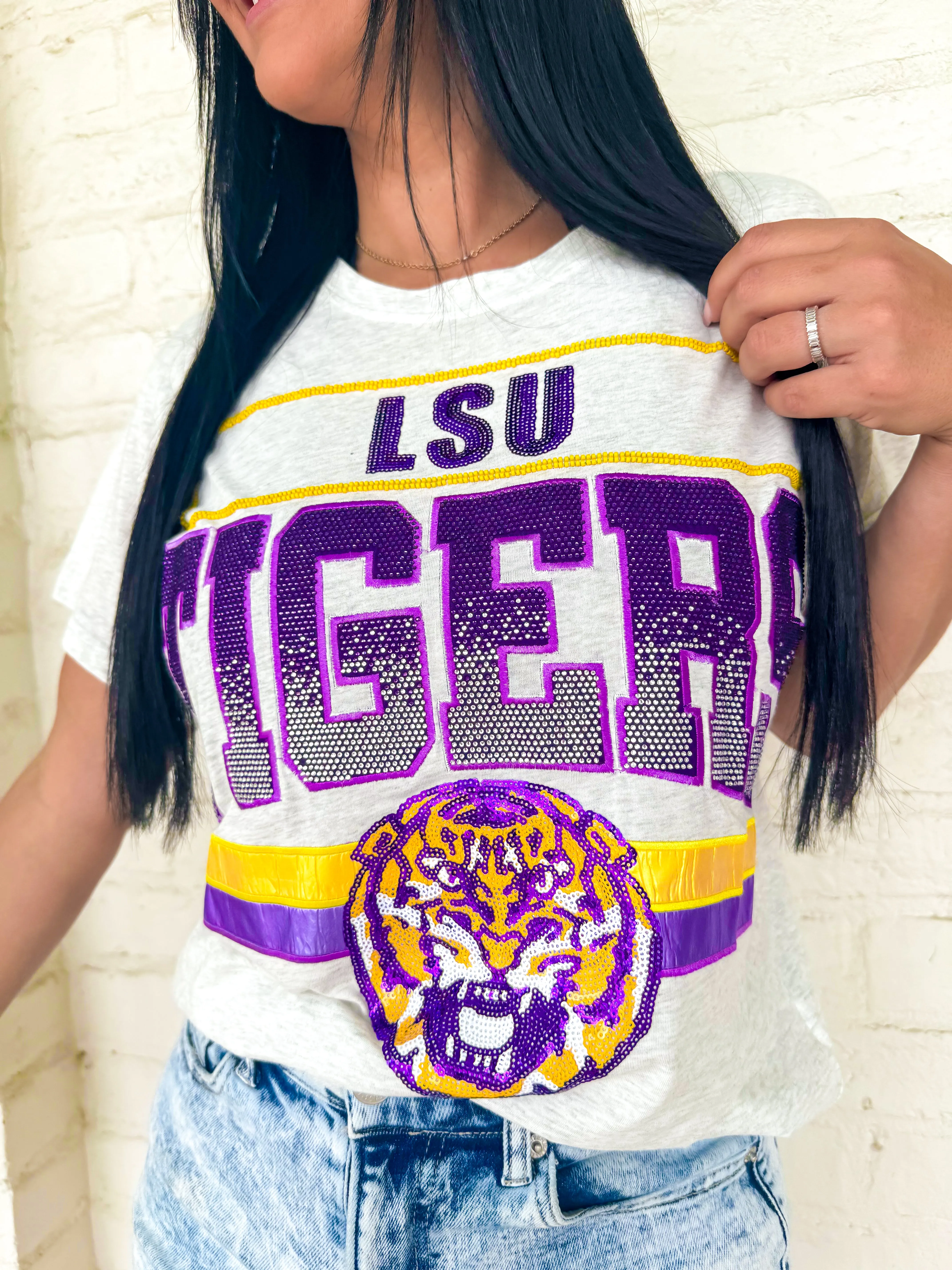 Queen Of Sparkles LSU Tigers Vintage Tee