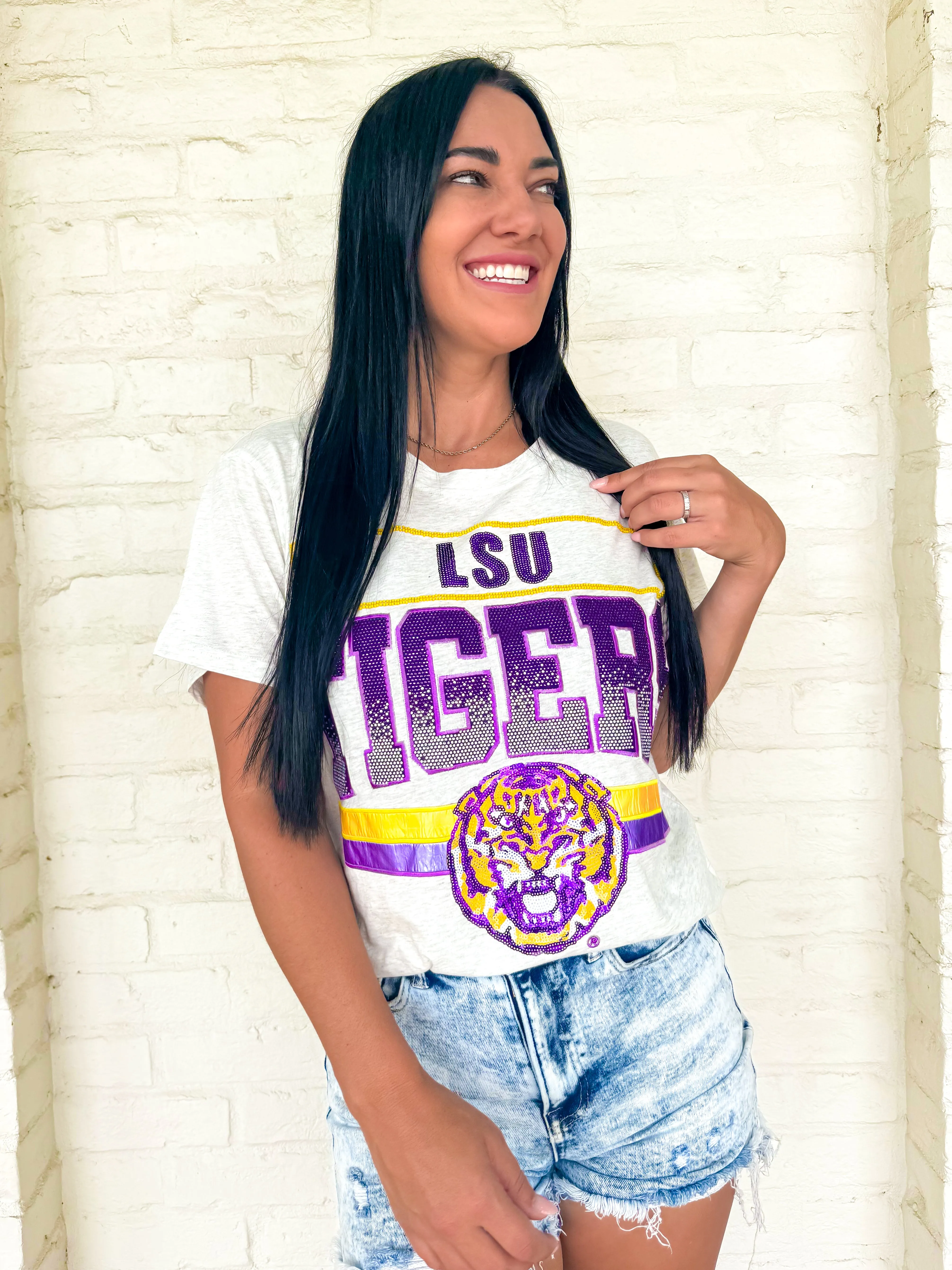 Queen Of Sparkles LSU Tigers Vintage Tee