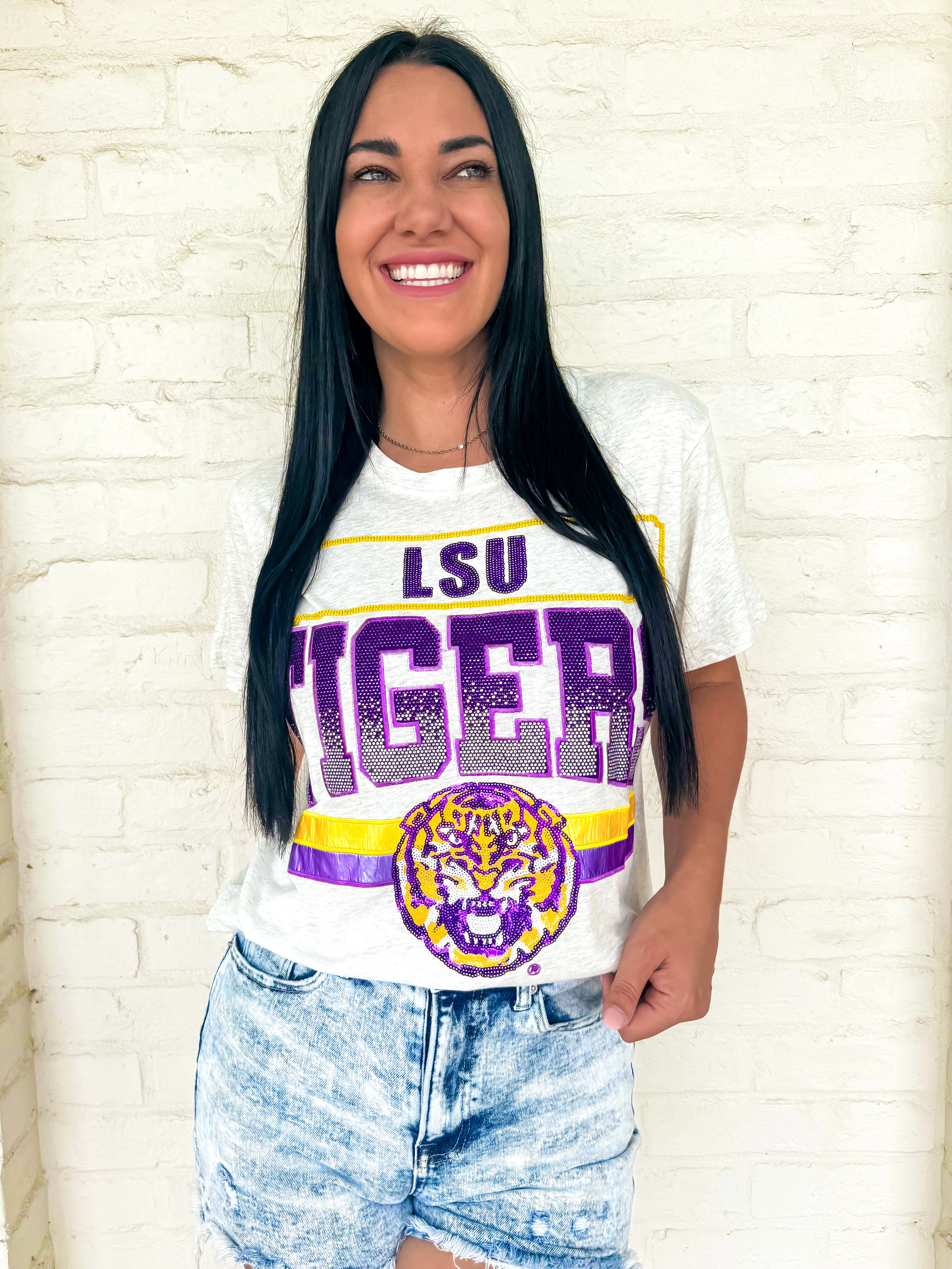 Queen Of Sparkles LSU Tigers Vintage Tee