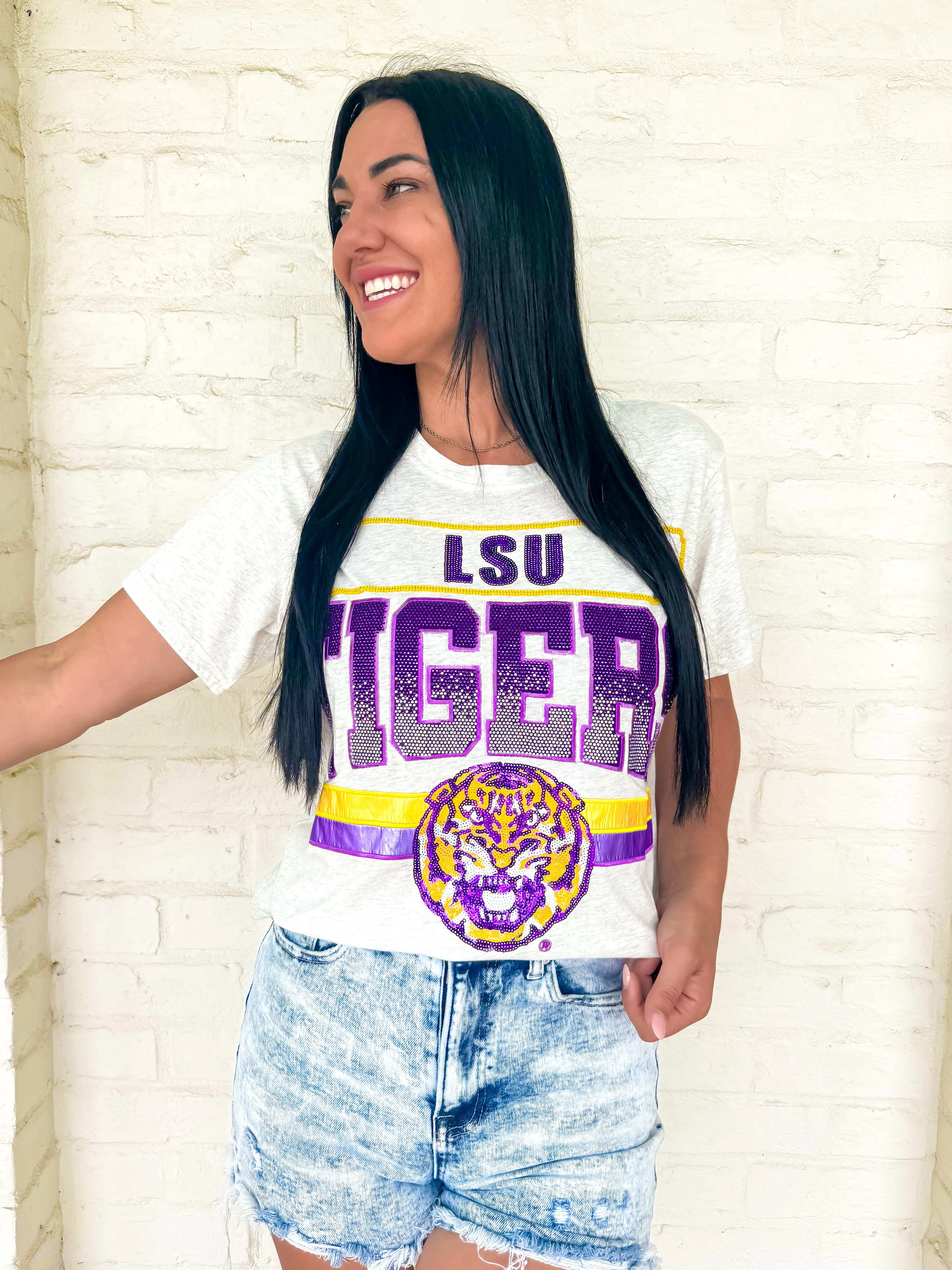 Queen Of Sparkles LSU Tigers Vintage Tee