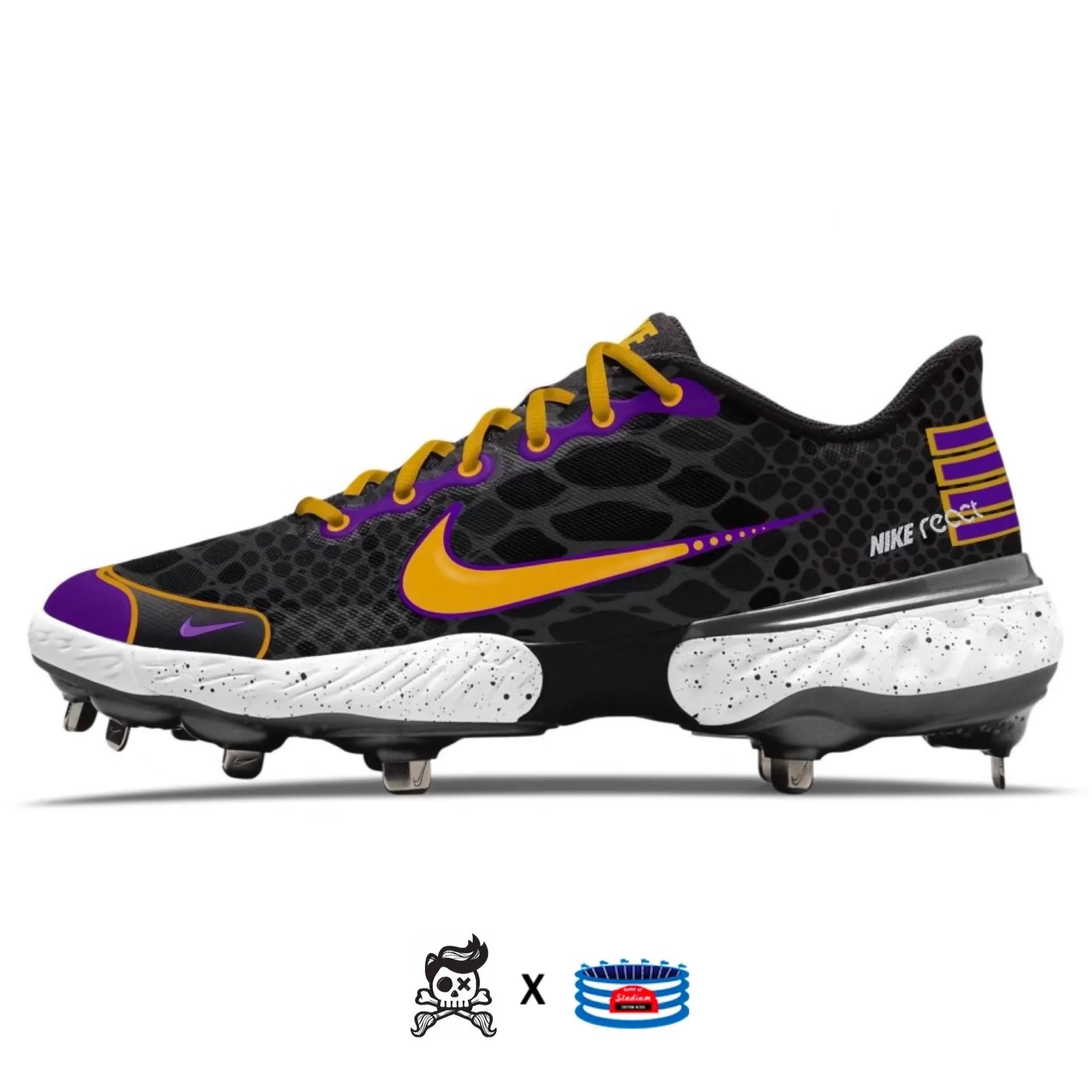 "Los Angeles" Nike Alpha Huarache Elite 3 Low Cleats