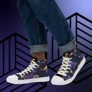 "Quantum-flage" Men’s high top canvas shoes