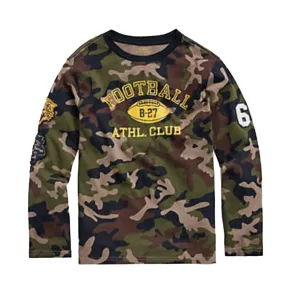 Ralph Lauren Kids Camo Print Cotton Jersey T-shirt