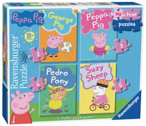 Ravensburger My First Puzzle, Peppa Pig (2, 3, 4 & 5pc) Jigsaw Puzzles