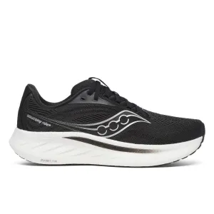 Saucony Ride 18 Wide (Mens) - Black/White