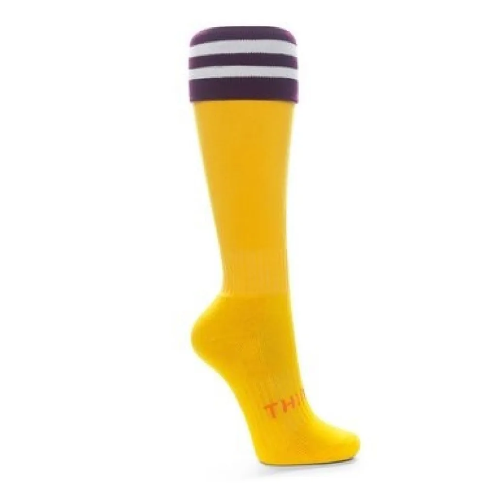 Striped Top ThinSkins Socks - 2 Stripes - 6 Pack