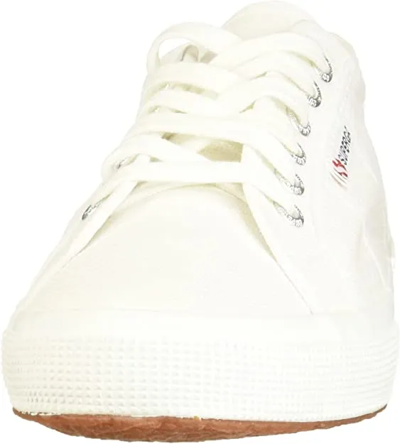 Superga 2750 Cotu White Lace Up Breathable Rounded Toe Low Top Sneakers