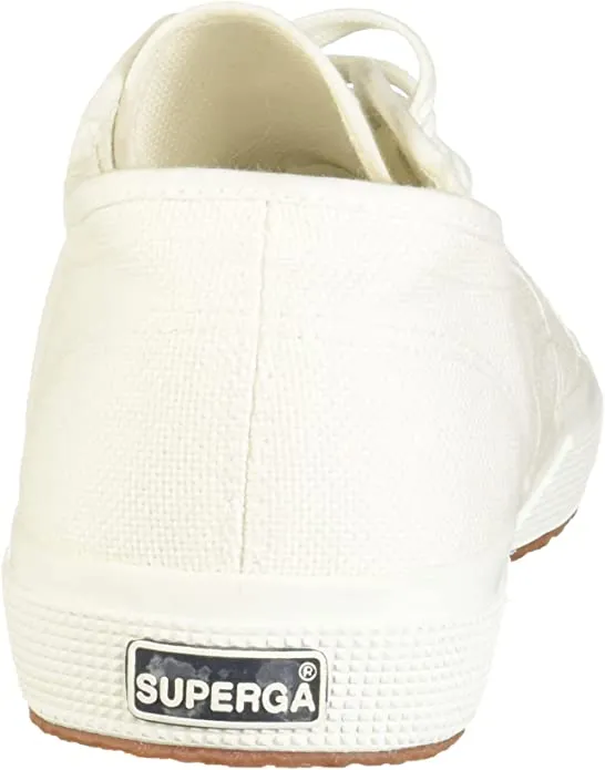 Superga 2750 Cotu White Lace Up Breathable Rounded Toe Low Top Sneakers