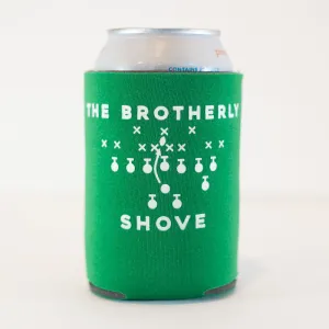 The Brotherly Shove, tush push, Eagles beer can coolie, Philadelphia Eagles football gift