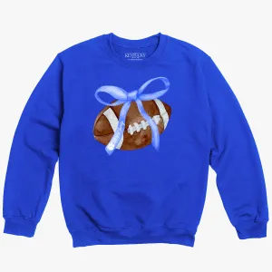 The Croquette Football Bow Crewneck Sweatshirt