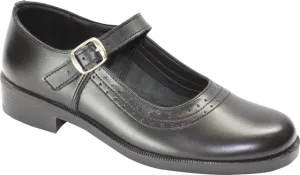 Toughees Pearl Barover School Shoes - Black