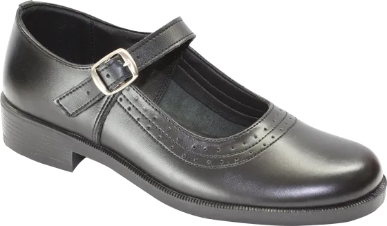 Toughees Pearl Barover School Shoes - Black