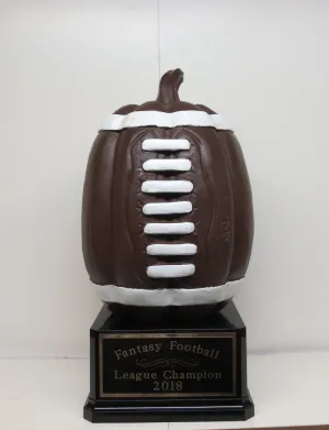 Turkey Bowl Thanksgiving Family Football Trophy FFL Fantasy Football League Trophy Champion Trophy Pumpkin Football Champ Award Winner