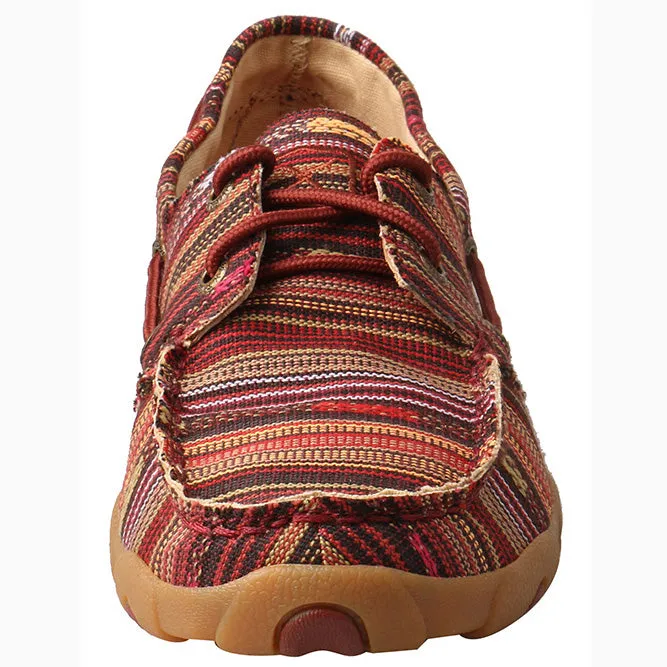 Twisted X Women's Red Multi Driving Mocc