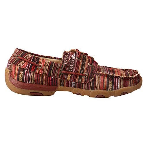 Twisted X Women's Red Multi Driving Mocc