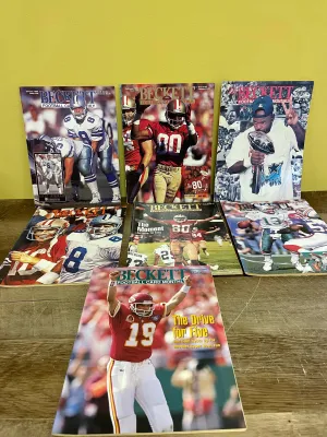 (V) BECKETT FOOTBALL CARD MONTHLY Magazines Lot/7 Vintage 1994 Jan-Feb, Apr-May, Oct-Dec