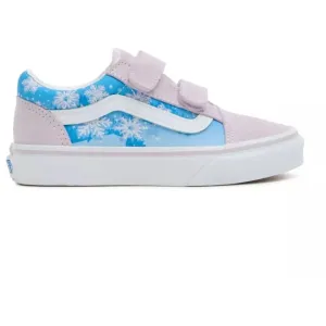 Vans Kid's Old Skool V Shoes - Pink / Blue / White