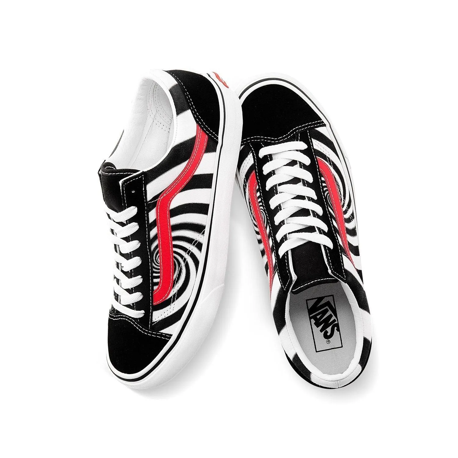 Vans Unisex Swirl Style 36 Shoes - Black / Fiery Coral