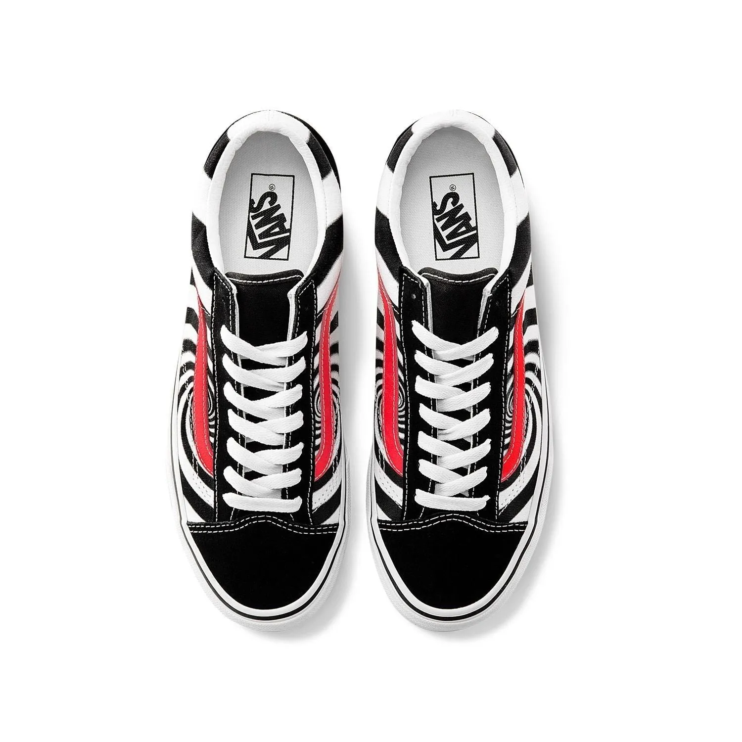 Vans Unisex Swirl Style 36 Shoes - Black / Fiery Coral