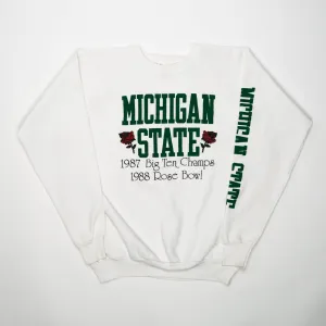 Vintage '87 White Michigan State Rose Bowl Champ Sweater (L)