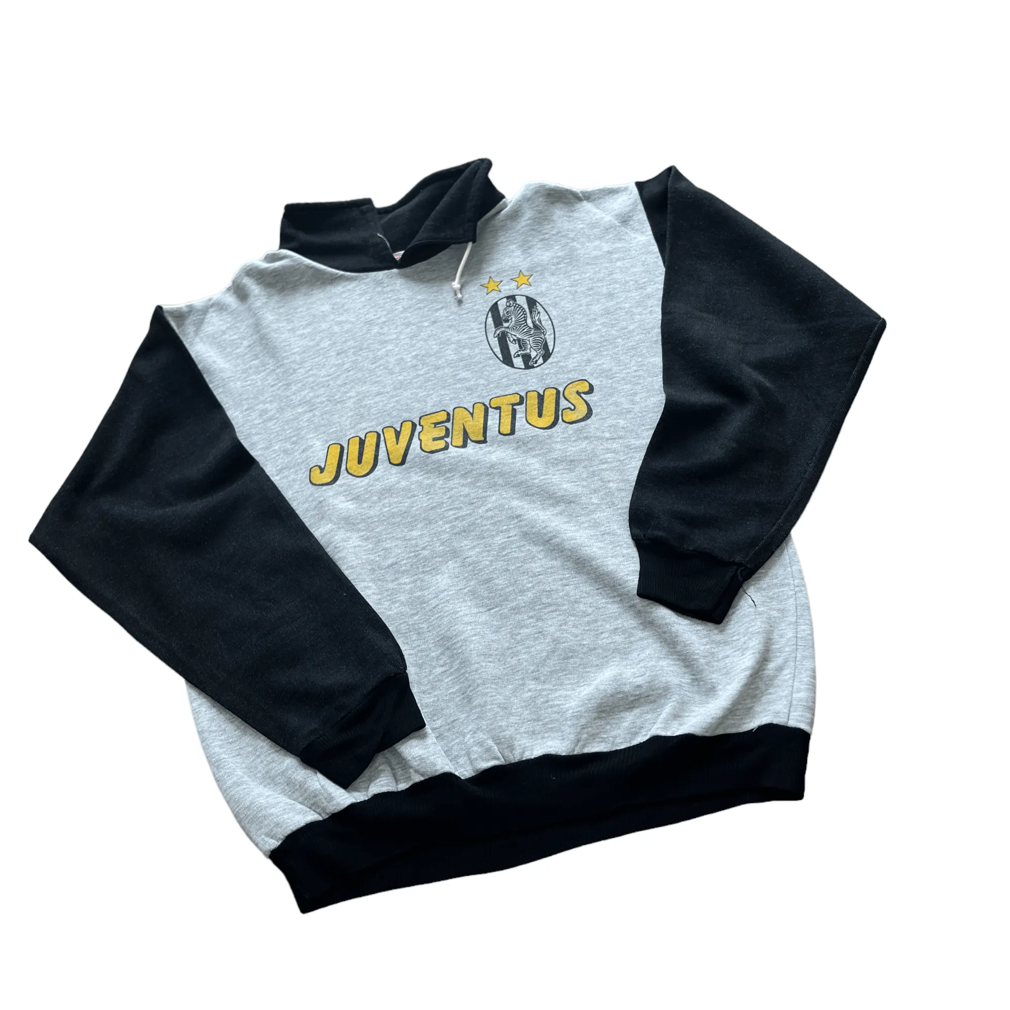 Vintage 90s Grey   Black Juventus Sweatshirt - Large