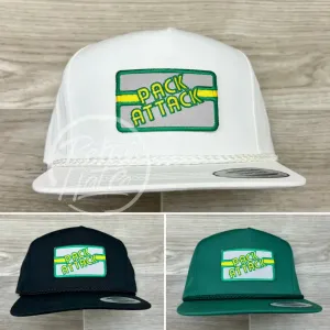 Vintage 90s Pack-Attack Patch on Classic Retro Rope Hat