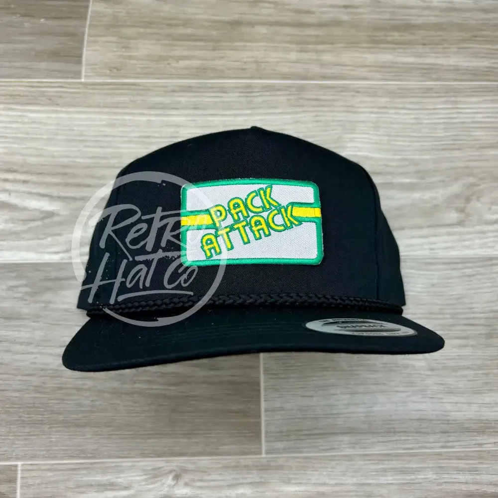 Vintage 90s Pack-Attack Patch on Classic Retro Rope Hat