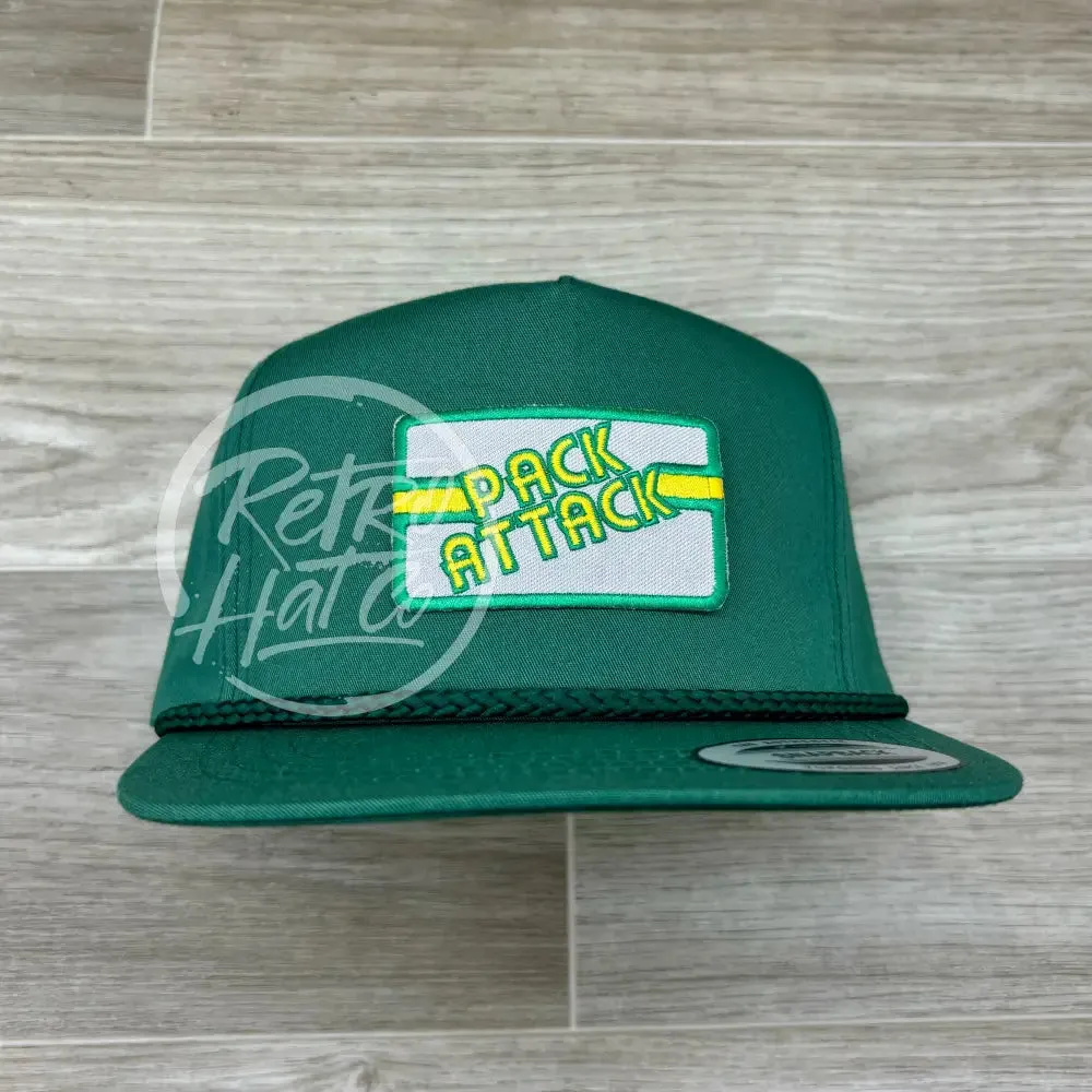 Vintage 90s Pack-Attack Patch on Classic Retro Rope Hat