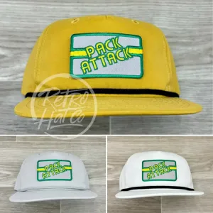 Vintage 90s Pack-Attack Patch on Retro Rope Hat