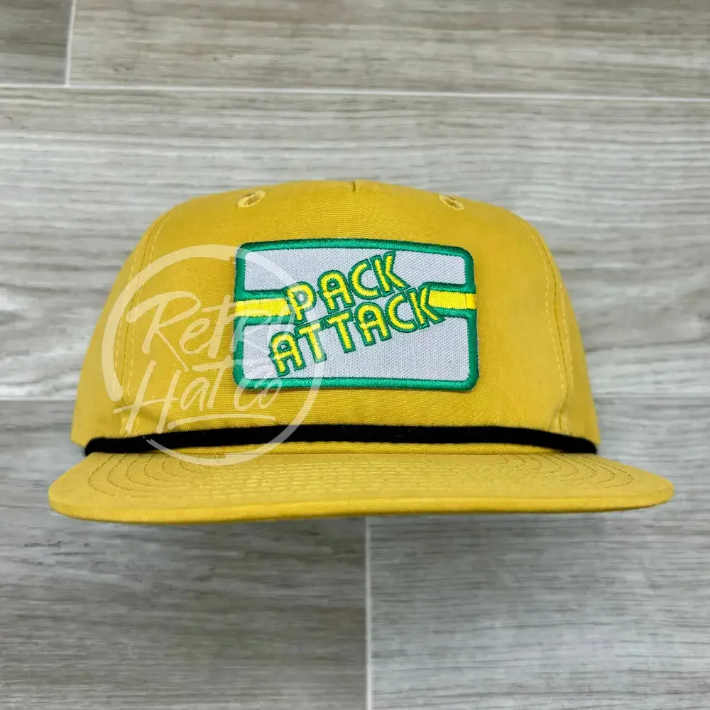 Vintage 90s Pack-Attack Patch on Retro Rope Hat