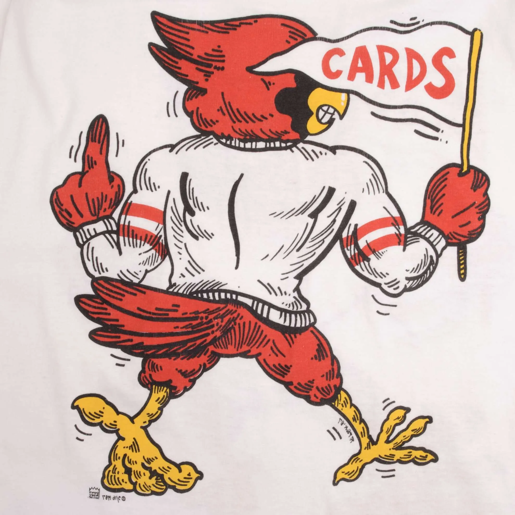 VINTAGE LOUISVILLE CARDINALS FOOTBALL TEE SHIRT 1987 SIZE LARGE MADE IN USA