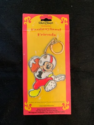 Vintage Mickey Mouse Football Key Chain