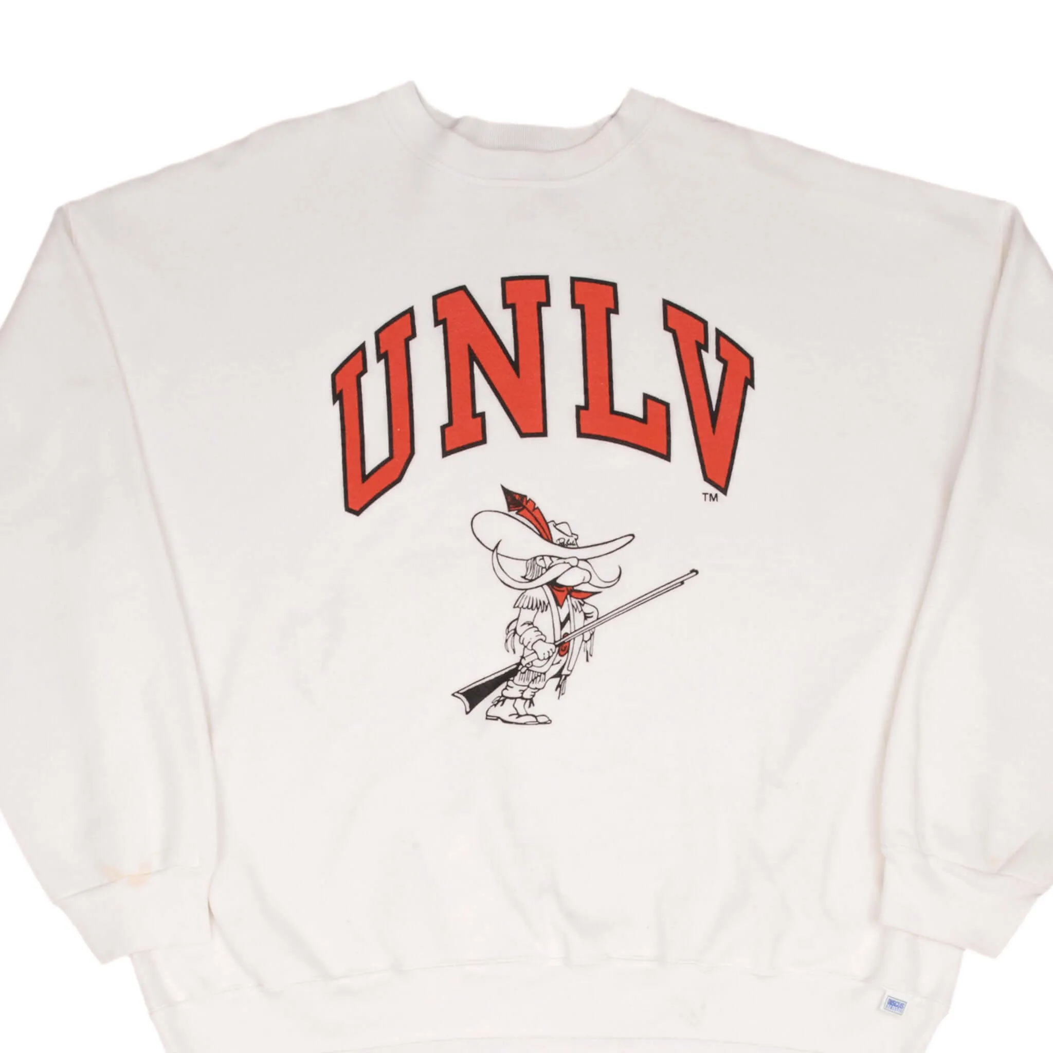 VINTAGE NCAA UNLV LAS VEGAS RUNNING REBELS SWEATSHIRT 1990S SIZE 2XL MADE IN USA