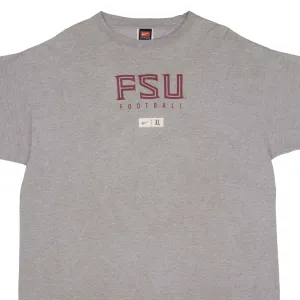 VINTAGE NIKE NCAA FLORIDA STATE UNIVERSITY FOOTBALL TEE SHIRT 1990S SIZE XL