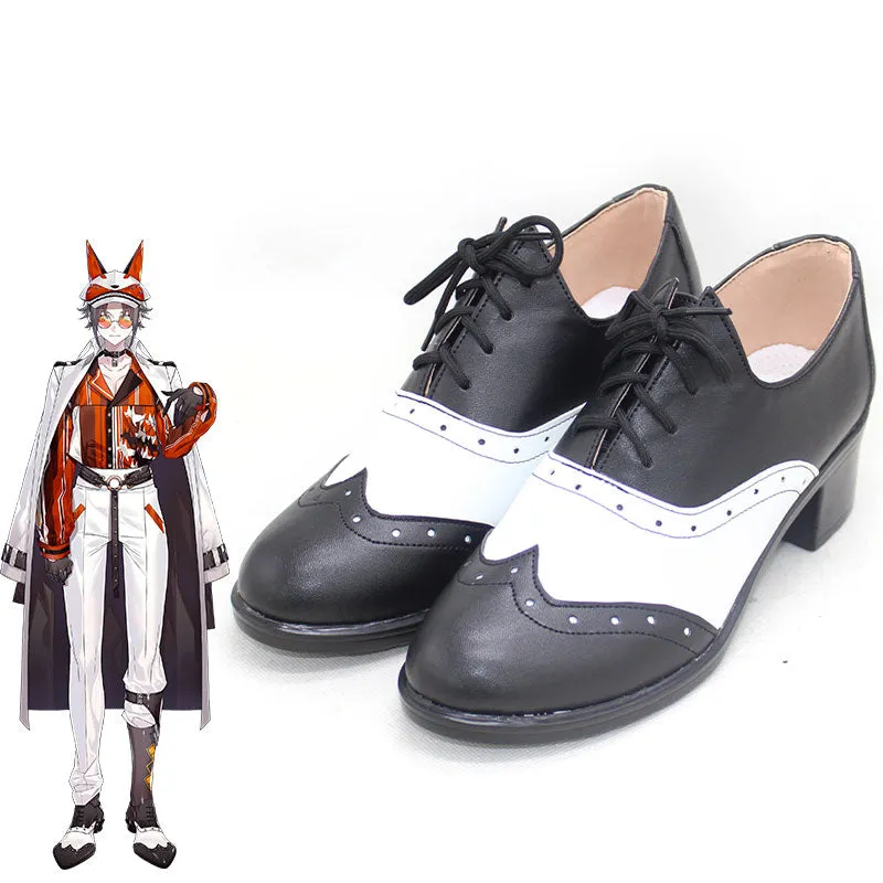 Virtual YouTuber Nijisanji Luxiem Mysta Rias Black White Cosplay Shoes