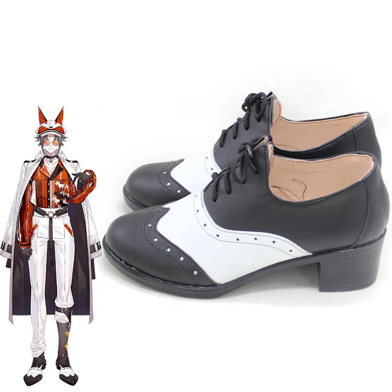 Virtual YouTuber Nijisanji Luxiem Mysta Rias Black White Cosplay Shoes