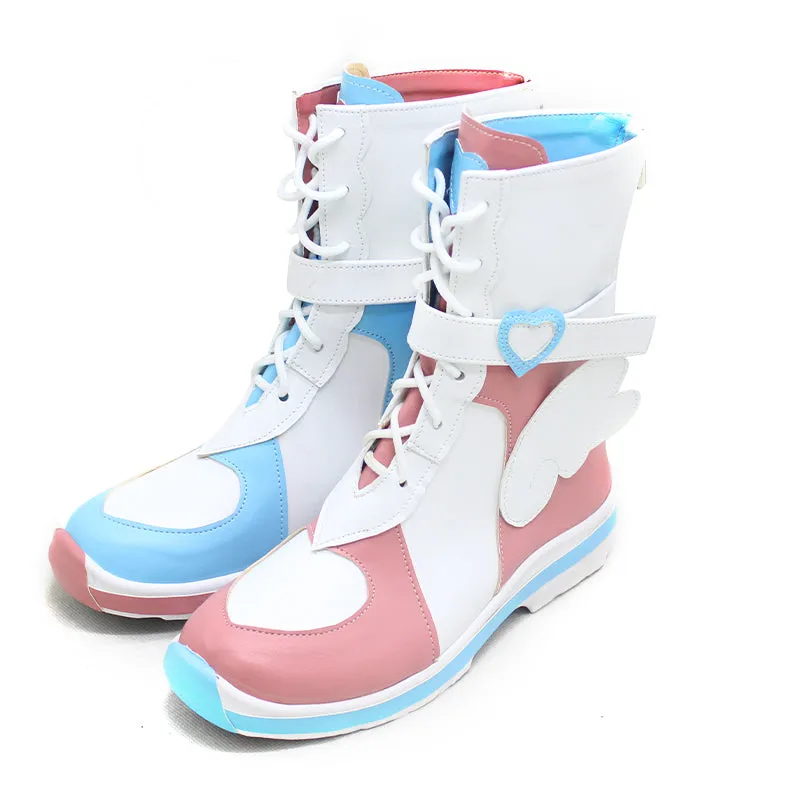 Virtual YouTuber NIJISANJI Posanke Amamiya Kokoro Angel Outfit Cosplay Shoes