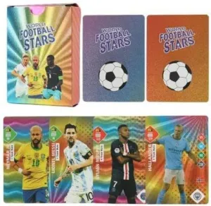 Wagela Playing Cards Football Star Cards Rainbow All Star Players to Collect 55 Cards (Multicolor)