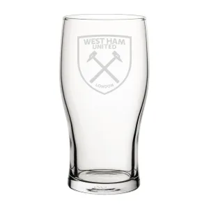 West Ham United Crest Engraved Pint Glass