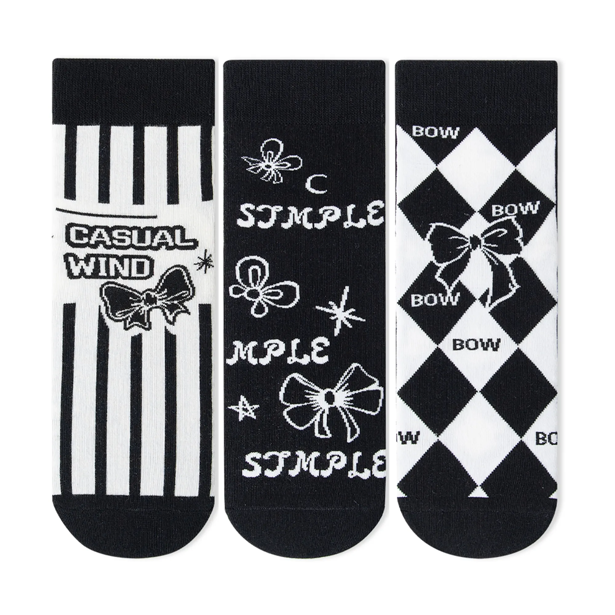 Womens Patterned Crew Socks Seamless Combed Cotton Funny Girls Cute Novelty Animal Flower Soft Socks Gifts 3 Pairs