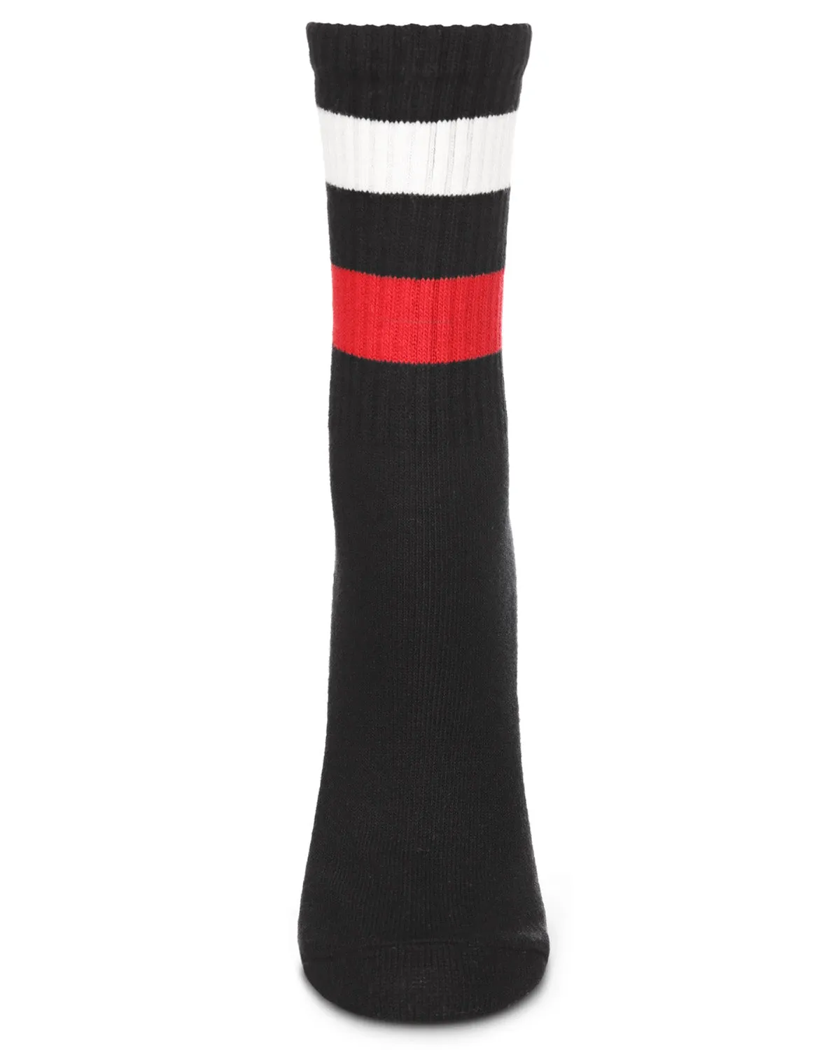 Women's Thick Tennis Stripe Cotton Blend Crew Sock