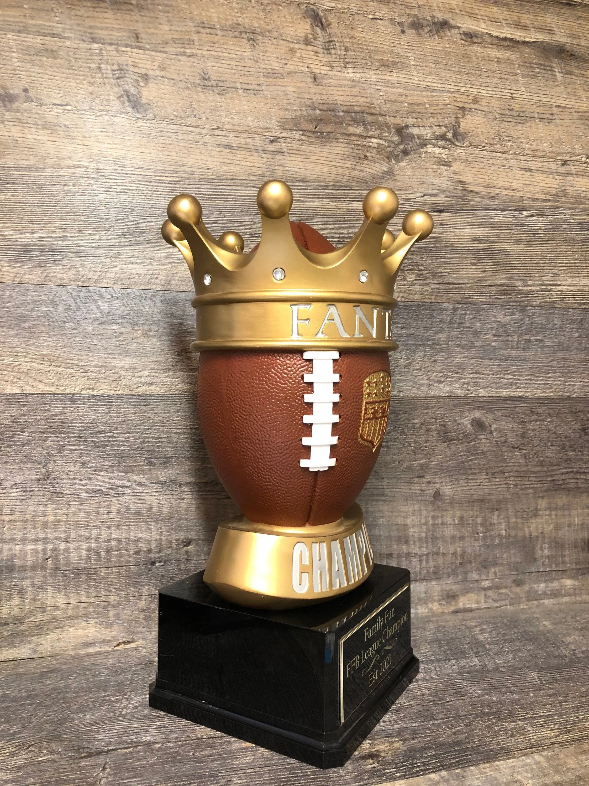 XL Fantasy Football Trophy FFL Trophy ** See DESCRIPTION ** 16" League Champion Champ Trophy Crown Football League